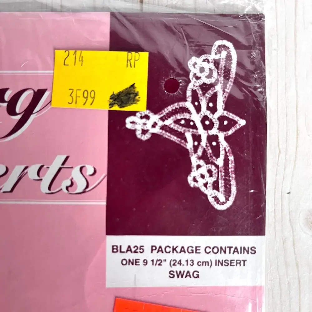 Lot of 3 Vintage Battenburg Lace Inserts Sew-On Embellishments New Old Stock